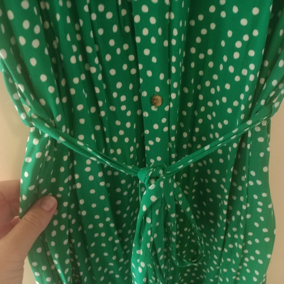 ANKO Green Polka Dot Shirt Dress Size 18 - Picture 3 of 6